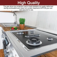 1pc Gas Stove Burner Cover, Stove Protection Guard, Gas Stove Burner Pad, Compatible With Samsung Gas Stove Series, Suitable For Kitchen Cooking, Reusable, Non-Stick, Washable - View 9