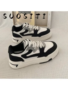 女式運動黑色戶外滑板鞋 - 黑色 - 查看 6