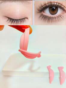 8Pcs/4Sizes Eyelash Extension Curler Pads, Reusable Soft Eyelash Curler Rods, Makeup & Eyelash Enhancer For Upper & Lower Eyelid Curling, Suitable For Salon And Home Use - Pink - View 5