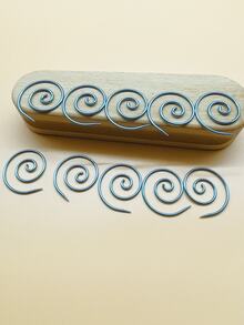 10 piezas de agujas de tejer redondas espirales de colores, agujas redondas espirales para costura en el hogar, marcadores de tejido de lana hechos a mano DIY, adecuados para proyectos de ganchillo