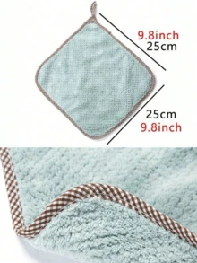 20pcs/Pack Hanging Dish Cloths, Coral Fleece Material Kitchen Cleaning Rags, Random Color, Non-Stick Oil Absorbent Double-Sided Thickened Dishcloths, Kitchen Cleaning Supplies