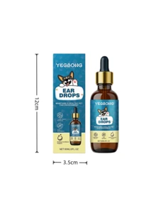 Pet Ear Care Drops - Gentle Cleansing And Nourishing Formula To Clean, Soothe And Deodorize Pet Ears. Suitable For Cats And Dogs. Helps Remove Earwax And Relieve Ear Irritation And Odor.