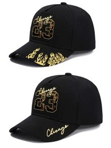 1 件龙与狼印花男女通用棒球帽，街头时尚户外运动弧形帽檐可调节帽子