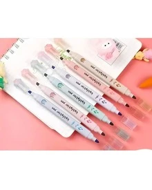 6 Pastel Colors Square Highlighter Pen, Kawaii Text Markers - CY7721 - Bộ 1 chú chó nhỏ - Xem 5