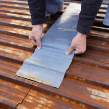 1pc (7.87* 78.7 Inches) Large Industrial Waterproof Roof Tape - Blue/Silver/Gray/Metal Roof Waterproof Material, Used For Metal Surfaces, Iron Plates And Roofs - Preventing Water Leakage, Metal Roof Protection, Flexible Materials - 7.87*78.7 Inches - View 12