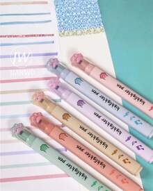 6 Pastel Colors Square Highlighter Pen, Kawaii Text Markers - CY7721 - Bộ 1 chú chó nhỏ - Xem 11
