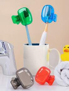 4pcs Portable Toothbrush Cover Case For Travel & Home | Essential Bathroom Accessories Set - Compact Dustproof & Hygienic Toothbrush Protector Cap, Fits Electric & Manual Brush Heads. Lightweight Holder For Suitcase, Gym Bag, Cruise & Camping Trips | Travel Essential & Dorm Room Essentials College, Perfect As Valentine's Day Gift, Wedding Or Room Stuff For Bathroom Decor & Organization. - Nhiều màu - Xem 2