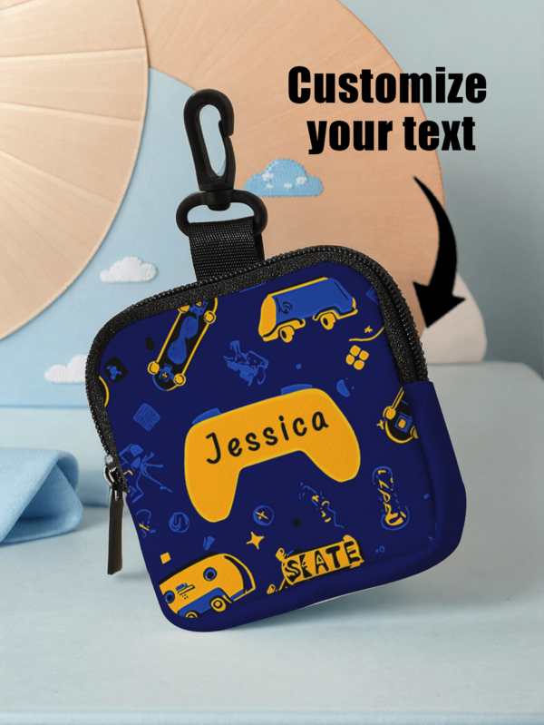 1 Peça Porta-moedas/Bolsa Personalizável com Nome, Adequado para Meninas e Meninos, Leve, Presente Versátil para Amigos, Aniversários, Dia das Crianças