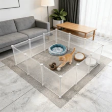 111cm X 111cm X 47cm Thickened Matte Pet Fence, Foldable No-Installation Pet Barrier, Escape-Proof Isolation Fence For Cats And Dogs, Indoor Safety Enclosure