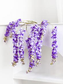 1/2/3 bông hoa tử đằng nhân tạo, cao 95cm, thích hợp trang trí tường, phòng khách, phòng ngủ, đám cưới, tiệc tùng, bàn ăn. Thích hợp cho nhà cửa, bàn làm việc, nhà bếp, đám cưới, bàn ăn, vật trang trí trung tâm, văn phòng, vườn, ngoài trời, sân nhà, thích hợp cho mùa xuân, hè, thu, đông. - Màu tím - Xem 7