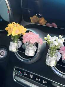 Bộ khuếch tán hương thơm mini gắn cửa gió điều hòa ô tô - Hoa nhân tạo trang trí thanh lịch, cánh hoa mềm mại và tự nhiên, tô điểm thêm vẻ nữ tính cho xe của bạn. Kẹp cửa gió thời trang tích hợp bộ khuếch tán, phụ kiện ô tô sành điệu với chức năng tạo hương thơm. - Đồ trang trí bình hoa nhân tạo - Xem 3