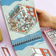 3D Miniatur Horror Themen Landschaft Aufkleber Kollektion, beinhaltet kleines Haus, Kinder Bastel Aufkleber für Scrapbooking, Stressabbau Spielzeug