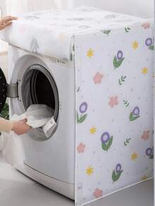 1pc Refrigerator Washing Machine Dust Cover, Refrigerator Washing Machine Dryer Top Cover With Kitchen Utensil Storage Bag,Women's Day,Travel Essentials,Wedding Favours,Y2k,Bedroom,Car Accessories Women,Kitchen Decor,Wedding,Y2k,Party,Mother's Day Gift,Bedroom Decor,Garden,Kitchen Decor,Summer,Beach,Travel Essentials,Room Decor,Squishy,Graduation - Clear - View 2