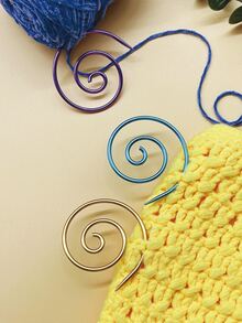 10 piezas de agujas de tejer redondas espirales de colores, agujas redondas espirales para costura en el hogar, marcadores de tejido de lana hechos a mano DIY, adecuados para proyectos de ganchillo
