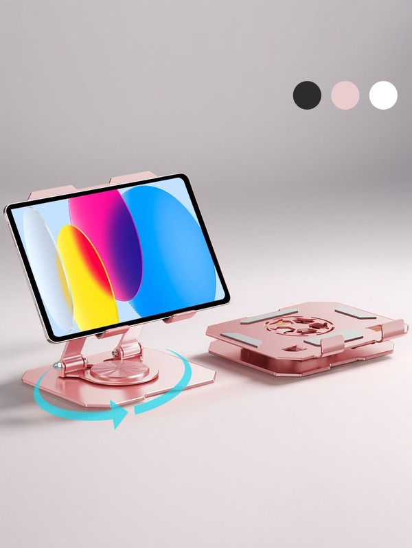 360° Rotatable Foldable Stand, Compatible With Apple Smartphones, Tablets, E-Readers, Smart TVs - Adjustable Multi-Angle Folding Stand With Cooling System, Portable Desktop Holder, Space-Saving Design