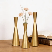 1 pieza/Set de 3 piezas Decoración floral de metal y hierro, minimalista y romántica, adecuada para bodas, fiestas, cenas a la luz de las velas, decoración de mesa de hogar, se puede usar como jarrón, decoración de habitación, decoración del hogar, centro de mesa, decoración de mesa de comedor, adecuada para flores secas y velas, no para líquidos