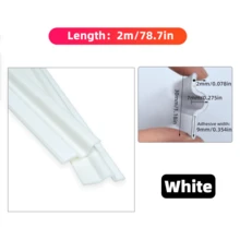 Universal Sliding Window Seal Strip, Windproof, Insulation And Noise Reduction, Self-adhesive With Strong Stickiness, Wrapped With Durable Nylon Cloth, No Need To Disassemble, Directly Paste To The Side-moving Doors And Windows For Sealing - White - View 10