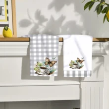 Bộ 2/4 khăn lau bát đĩa, họa tiết kẻ caro cà phê và bướm, chất liệu microfiber siêu thấm hút, khăn bếp hiện đại, khăn lau nấu nướng, khăn lau bát đĩa, khăn lau nhà, khăn lau tay, khăn trà, cực mềm mại và thấm hút cao, trang trí nhà bếp, quà tặng cho hàng xóm, mẹ, sinh nhật, tân gia cho bạn bè, đồ dùng nhà bếp thiết yếu, nhu yếu phẩm hàng ngày. - Nhiều màu - Xem 7