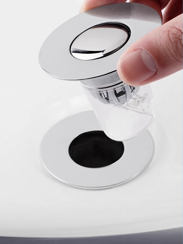 1 pieza Tapón de drenaje del lavabo del baño, filtro de drenaje del lavabo del baño con colador resistente a los atascos, se ajusta al orificio de drenaje del lavabo del baño
