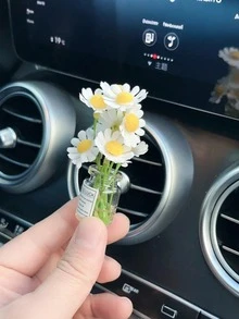 Bộ khuếch tán hương thơm mini gắn cửa gió điều hòa ô tô - Hoa nhân tạo trang trí thanh lịch, cánh hoa mềm mại và tự nhiên, tô điểm thêm vẻ nữ tính cho xe của bạn. Kẹp cửa gió thời trang tích hợp bộ khuếch tán, phụ kiện ô tô sành điệu với chức năng tạo hương thơm. - Đồ trang trí bình hoa nhân tạo - Xem 5