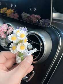 Bộ khuếch tán hương thơm mini gắn cửa gió điều hòa ô tô - Hoa nhân tạo trang trí thanh lịch, cánh hoa mềm mại và tự nhiên, tô điểm thêm vẻ nữ tính cho xe của bạn. Kẹp cửa gió thời trang tích hợp bộ khuếch tán, phụ kiện ô tô sành điệu với chức năng tạo hương thơm. - Đồ trang trí bình hoa nhân tạo - Xem 6