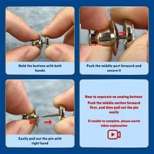 1/2/4对花朵扣腰带束腰带可拆卸腰夹裤扣配件腰带调节器 - 彩色 - 查看 9