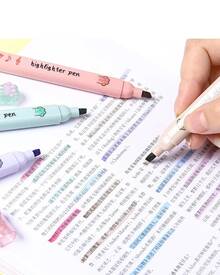 6 Pastel Colors Square Highlighter Pen, Kawaii Text Markers - CY7721 - Bộ 1 chú chó nhỏ - Xem 10