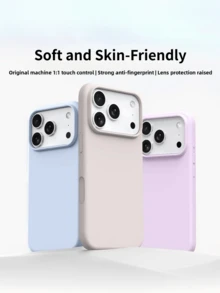 New Luxury Shock-Resistant Soft Case, Beige, Compatible With IPhone 17/16/15 Pro/14 Plus/13/12/11/17 Pro Max/Air, Anti-Fall Smooth, Anti-Shock Design, Fashion Minimalist, Skin-Friendly Material.
