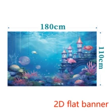 Banner phẳng 2D 1 cái, phông nền chụp ảnh chủ đề vảy cá mùa hè, công chúa dưới biển, dành cho bé gái, thích hợp cho tiệc sinh nhật, tiệc mừng em bé, trang trí studio chụp ảnh, bàn bánh kem, banner trang trí. - 1 - Xem 3