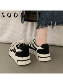 女式運動黑色戶外滑板鞋 - 黑色 - 查看 5