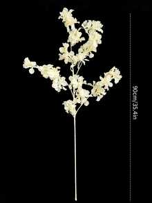 1/2/3支装仿真丝樱花/桃花/梅花枝条，带叶子，适用于墙面、客厅、卧室、婚礼、派对装饰、桌面摆设。家居、书桌、厨房、婚礼、餐桌、中心装饰、办公室、花园、户外、房屋、庭院装饰，适合春、夏、秋、冬四季。 - 香檳色 - 查看 3