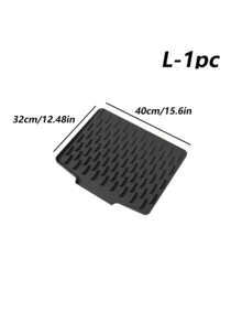 硅胶防滑沥水垫，带沥水设计，耐热易清洁，适用于台面、水槽和冰箱，两种款式可选，保持厨房干燥，是完美的圣诞节或万圣节礼物，也是圣诞家居装饰、个性化礼物的理想之选，男女皆宜。