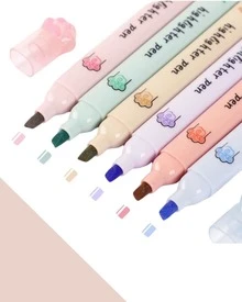 6 Pastel Colors Square Highlighter Pen, Kawaii Text Markers - CY7721 - Bộ 1 chú chó nhỏ - Xem 4