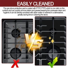 1pc Gas Stove Burner Cover, Stove Protection Guard, Gas Stove Burner Pad, Compatible With Samsung Gas Stove Series, Suitable For Kitchen Cooking, Reusable, Non-Stick, Washable - View 10