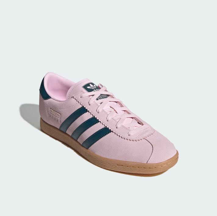 Adidas New Trefoil Comfortable & Durable T-Head Outdoor Unisex Trainers, Stadt Classic Design With Supportive & Lightweight Retro Vibe, Casual Thin Sole Flat Shoes, Pink & Black Versatile Sporty Commuter Sneakers, Couple Essential JR9552 - Pink - View 1