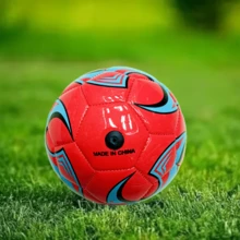 PVC No.2 Swirl Design Soccer Ball, Suitable For Students Outdoor Sports - Red - View 3