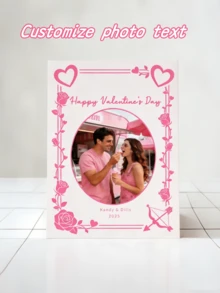 1/2/5/10/20/30/50 chiếc Thiệp Valentine cá nhân hóa, in chữ/ảnh/tên gia đình, thiệp sinh nhật, thiệp cưới, thiệp năm mới và in ảnh, quà tặng lý tưởng cho gia đình và bạn bè, quà lưu niệm ngày lễ tùy chỉnh, sự kiện kỷ niệm, có thể tùy chỉnh. - Nhiều màu - Xem 2