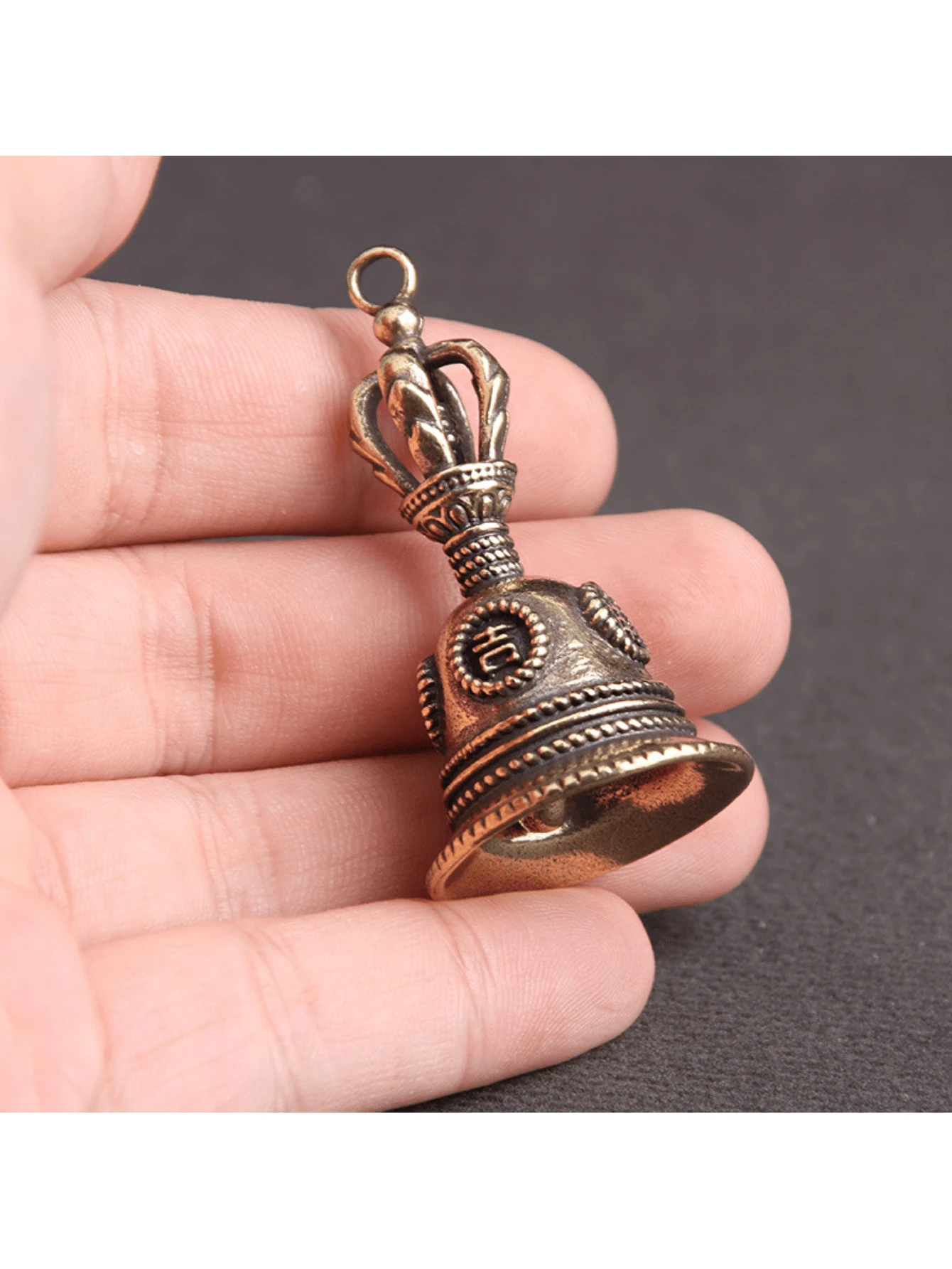 1/2/4 st handgjord kopparklocka, handhållen ringklocka, orientalisk Vajra-klocka - Brons - Visa 1