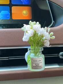 Bộ khuếch tán hương thơm mini gắn cửa gió điều hòa ô tô - Hoa nhân tạo trang trí thanh lịch, cánh hoa mềm mại và tự nhiên, tô điểm thêm vẻ nữ tính cho xe của bạn. Kẹp cửa gió thời trang tích hợp bộ khuếch tán, phụ kiện ô tô sành điệu với chức năng tạo hương thơm. - Đồ trang trí bình hoa nhân tạo - Xem 11