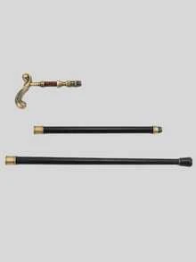 1pc Vintage Bronze Tone Faucet Shaped Walking Cane, Steampunk Metal Material Fashion Crutch With Detachable Handle, Suitable For Halloween Costume, Cosplay, Elegant British Gentleman Accessory, Great For Daily Use Or Gift - Multicolor - View 8