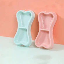 新款骨头形状猫碗，猫粮碗，水碗，宠物碗，宠物用品，保护脊椎 - 300ml - 查看 3