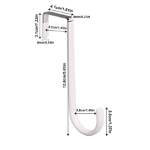 4个/2个/1个免钻孔门挂钩 - 重型铁质挂钩套装，可直接悬挂在门上，节省空间的多钩架，用于整理客厅、浴室、卧室和厨房的衣物、毛巾、包袋 - 多功能且坚固的收纳和家居装饰方案，无需粘合剂，不会损坏门，颜色随机发货。 - 彩色 - 查看 11