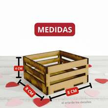 12 PIEZAS DE MINI HUACLES DE MDF 3 MM DE 8X8X4 CM. PERFECTO PARA REGALOS O DECORACIÓN - Multicolor - Ver 2