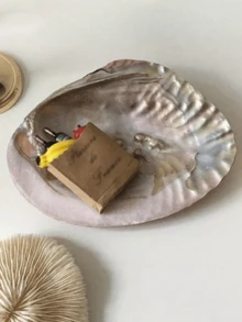 1个复古天然贝壳托盘，贝壳首饰展示架，收纳盘，工艺工具，适用于家居客厅办公室装饰，家居装饰品，是情人节、复活节、母亲节、生日的理想礼物，也可用作厨房配件、厨房装饰托盘、水果托盘、毕业礼物、首饰收纳托盘、化妆间装饰、房间装饰。 - 彩色 - 查看 8