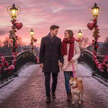 Bộ 1 vòng cổ và dây dắt chó bằng hợp kim kẽm Rose Pet, chất liệu mềm mại và thoải mái, dây đeo bền chắc được khâu hai lớp, kích thước có thể điều chỉnh, phù hợp với chó nhỏ, vừa và lớn, quà tặng tuyệt vời cho ngày Valentine, đám cưới, sinh nhật. - Màu Hồng Tươi - Xem 4