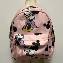 米妮黛西印花迷你背包，时尚粉色日用背包，时尚实用日常背包，实用旅行配件，成人、青少年和学生礼物，小巧单肩包 - 彩色 - 查看 4