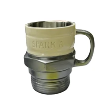 1pc Spark Plug Shaped Mug, Automotive Themed Coffee Cup, Mechanic Boyfriend Gift, Heat-Resistant Men's Mug, Father's Day Christmas Gift, Garage Workshop Decor, Coffee/Water Dual-Use Cup, Car Enthusiast Gift, Unique Coffee Mug, Themed Beverage Container, Durable Cup, Mechanical Presentation, DIY Mechanical, Car Enthusiast
