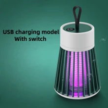 1 件可充电悬挂式灭蚊灯 - 便携式紫外线昆虫诱捕器，提供插入式和可充电版本，外部网格保护家庭成员免于意外接触，有效消灭害虫，适合室内/室外使用，USB 供电，带网格，适用于露营、卧室、露台