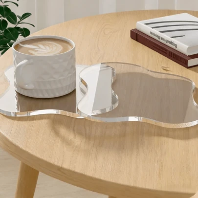 قطعة/قطعتان من حصائر الأكواب الشفافة من الأكريليك بشكل سحابة غير متماثل، حصيرة مقاومة للحرارة للأكواب والمكاتب في المطبخ وغرفة الطعام والنوم، هدية مثالية لعيد الميلاد والتخرج والعودة للمدرسة، لوازم مدرسية أساسية