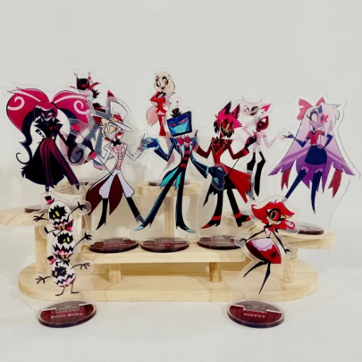 1pc 15CM 2025 New Anime 15CM Acrylic Standee -Charlie Morningstar & Alastor,Christmas Desk Decoration Birthday Gift For Friend
